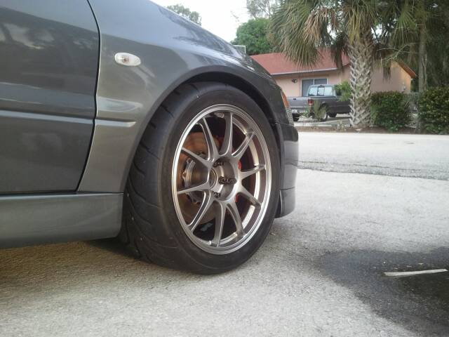 photo 1 Mitsubishi Lancer Evolution custom wheels Weds Sport TC105N 18x9.5, ET +35, tire size 275/35 R18. x ET