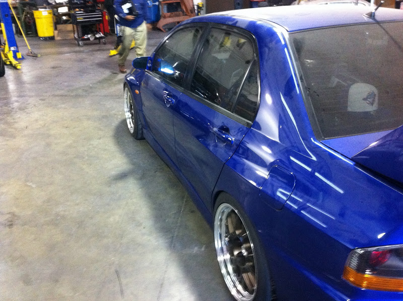 photo 2 Mitsubishi Lancer Evolution custom wheels Work  Meister M1R 18x9.5, ET +20, tire size 245/40 R18. x ET 