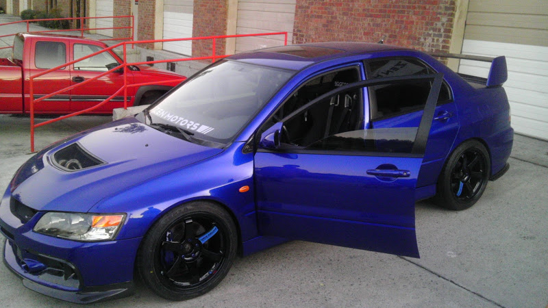 photo 1 Mitsubishi Lancer Evolution custom wheels Volk TE-37 18x9.5, ET +20, tire size 245/40 R18. x ET