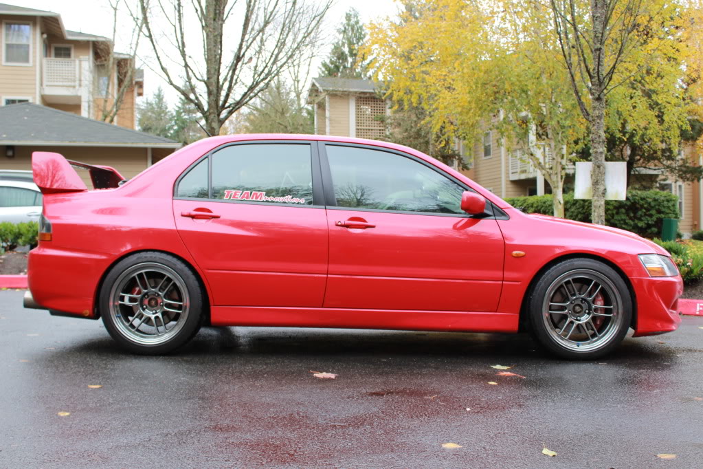 photo 1 Mitsubishi Lancer Evolution custom wheels Enkei RPF1 SBC 18x9.5, ET +15, tire size 245/40 R18. x ET