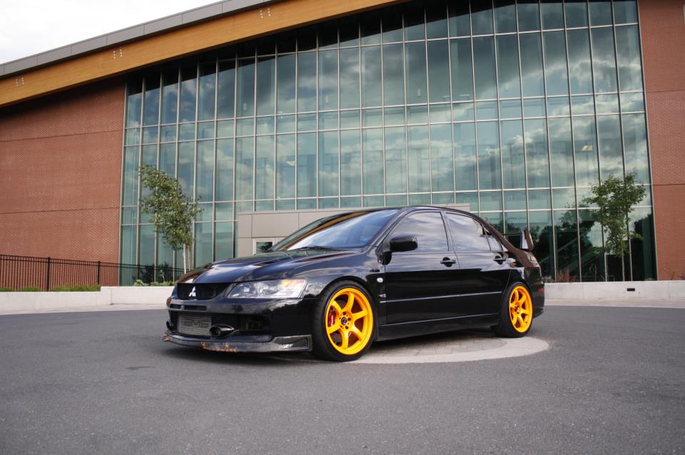 photo 1 Mitsubishi Lancer Evolution custom wheels Gram Light 57D  18x9.5, ET +22, tire size 255/35 R18. x ET