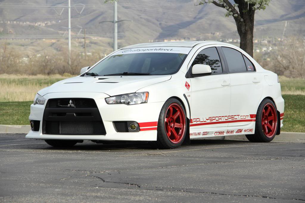photo 2 Mitsubishi Lancer Evolution custom wheels Volk TE37RT  18x10.5, ET +18, tire size 275/35 R18. x ET
