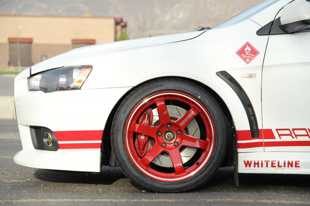 photo 1 Mitsubishi Lancer Evolution custom wheels Volk TE37RT  18x10.5, ET +18, tire size 275/35 R18. x ET