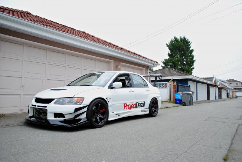 photo 2 Mitsubishi Lancer Evolution custom wheels Diamond Black TE37SL  18x10.5, ET +25, tire size 295/30 R18. 18x10.5 ET+15