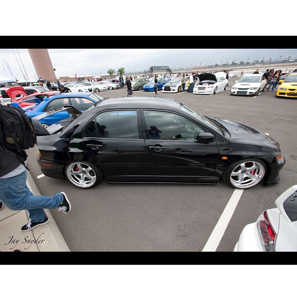 photo 3 Mitsubishi Lancer Evolution custom wheels Work  Meister S1 18x10.0, ET , tire size 255/35 R18. x ET