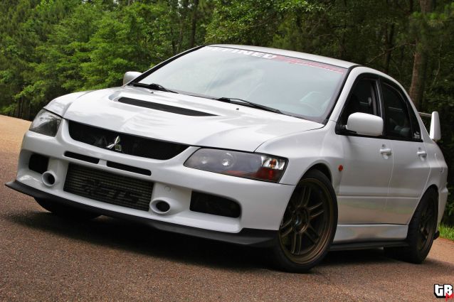 photo 1 Mitsubishi Lancer Evolution custom wheels Enkei RPF1 18x10.0, ET +38, tire size 285/30 R18. x ET
