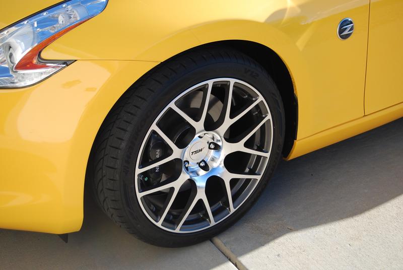 photo 1 Nissan 370Z custom wheels TSW Nurburgring 19x9.5, ET +26, tire size 275/35 R19. 19x10.5 ET+7 305/30 R19