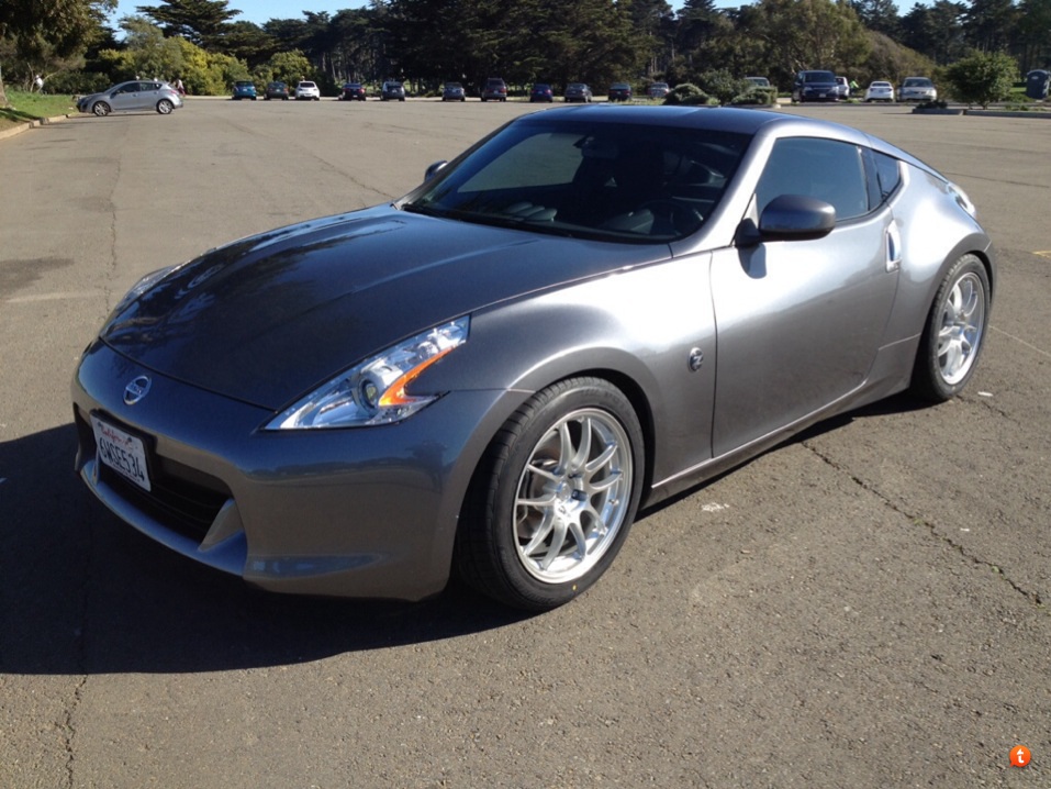 photo 1 Nissan 370Z custom wheels Enkei PF01 18x8.5, ET +30, tire size 225/30 R18. 18x9.5 ET+15 275/40 R18