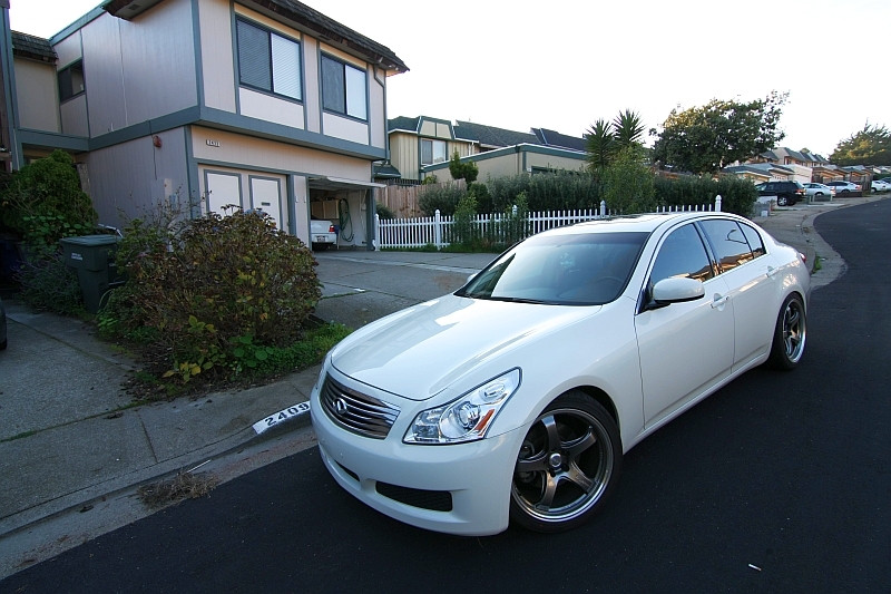 photo 8 Infiniti G35 custom wheels Rays Engineering G-games 99B 19x9.5, ET +35, tire size 245/40 R19. 19x10.5 ET+40 275/35 R19