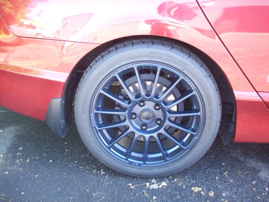 photo 1 Honda Civic custom wheels Rays 57 G07WT Winning blue 17x7.5, ET , tire size 215/45 R17. x ET