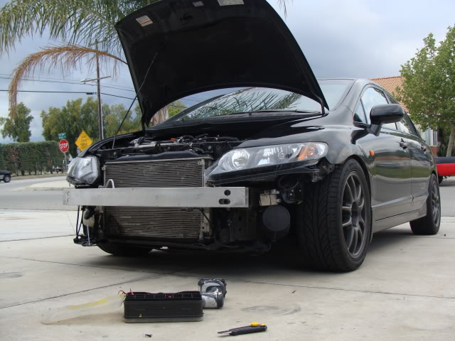 photo 1 Honda Civic custom wheels Work  CR 17x8.0, ET +32, tire size 235/40 R17. x ET