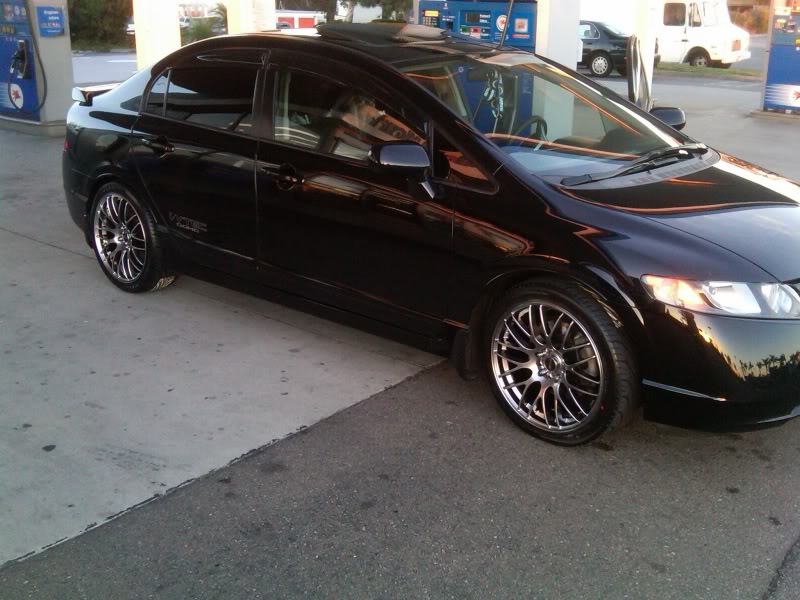 photo 1 Honda Civic custom wheels MSR 045 Hyper Black 18x8.5, ET +35, tire size 225/40 R18. x ET