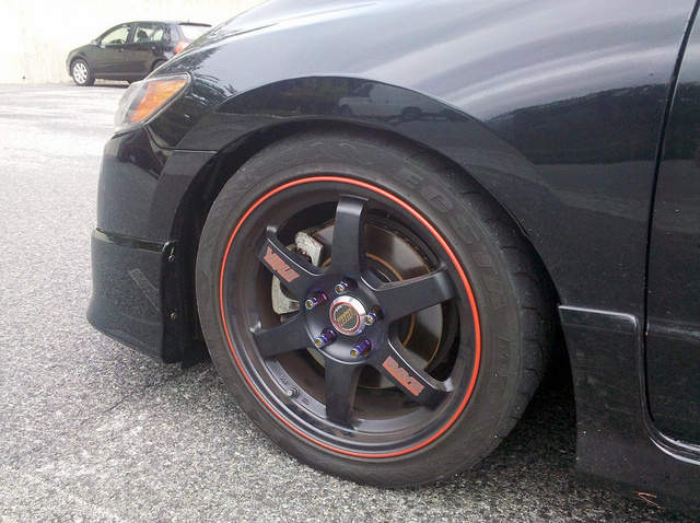 photo 1 Honda Civic custom wheels Volk TE37 17x7.5, ET +48, tire size X R17. x ET