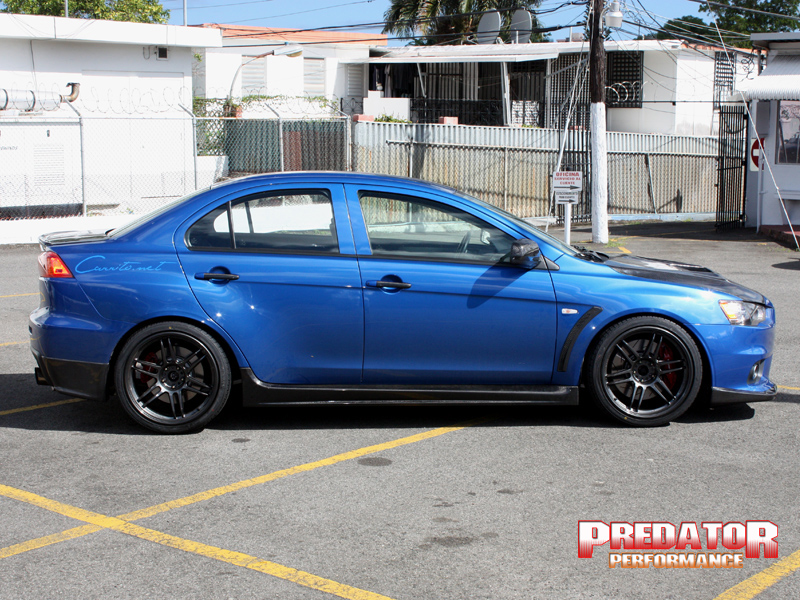 photo 6 Mitsubishi Lancer Evolution custom wheels AME TM02 19x10.5, ET +22, tire size 285/30 R19. x ET