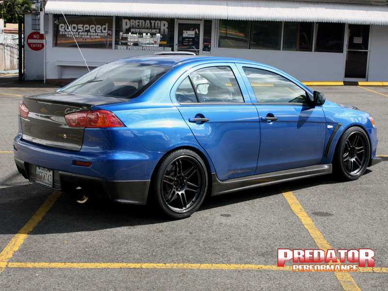 photo 7 Mitsubishi Lancer Evolution custom wheels AME TM02 19x10.5, ET +22, tire size 285/30 R19. x ET