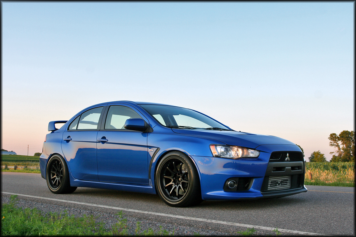 photo 1 Mitsubishi Lancer Evolution custom wheels Rays Engineering Volk Racing CE28N 18x10.5, ET +18, tire size 275/35 R18. x ET