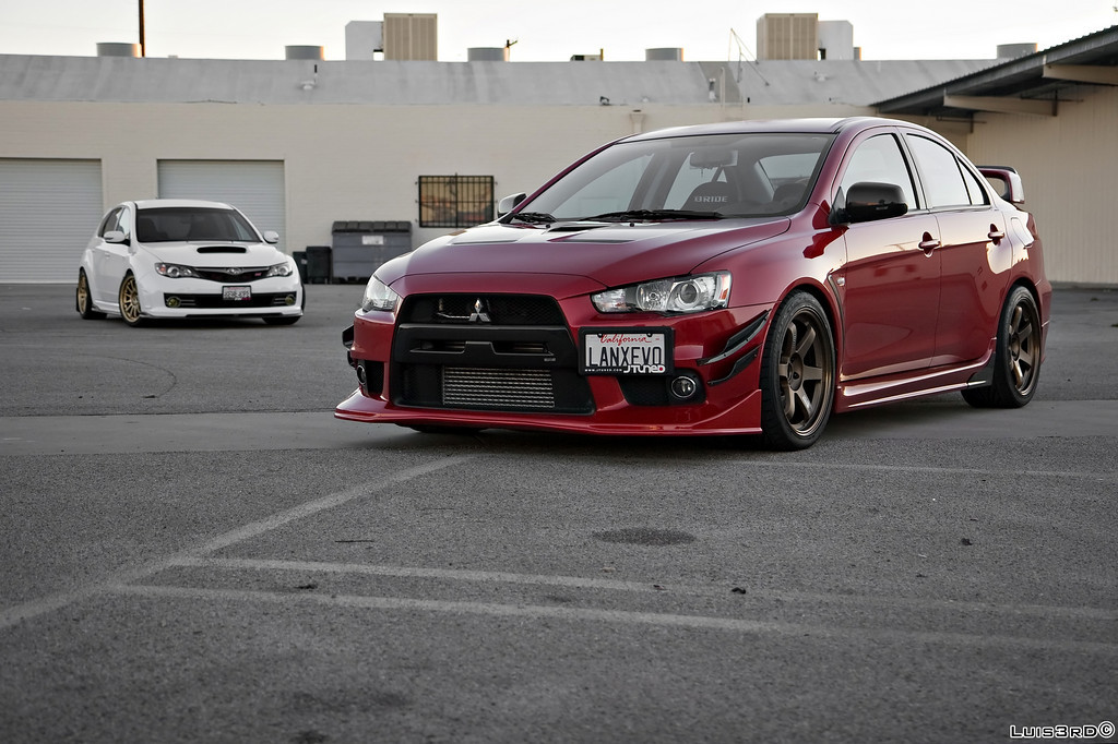 photo 3 Mitsubishi Lancer Evolution custom wheels Rays Engineering Volk Racing TE37 18x9.5, ET +22, tire size 275/35 R18. x ET