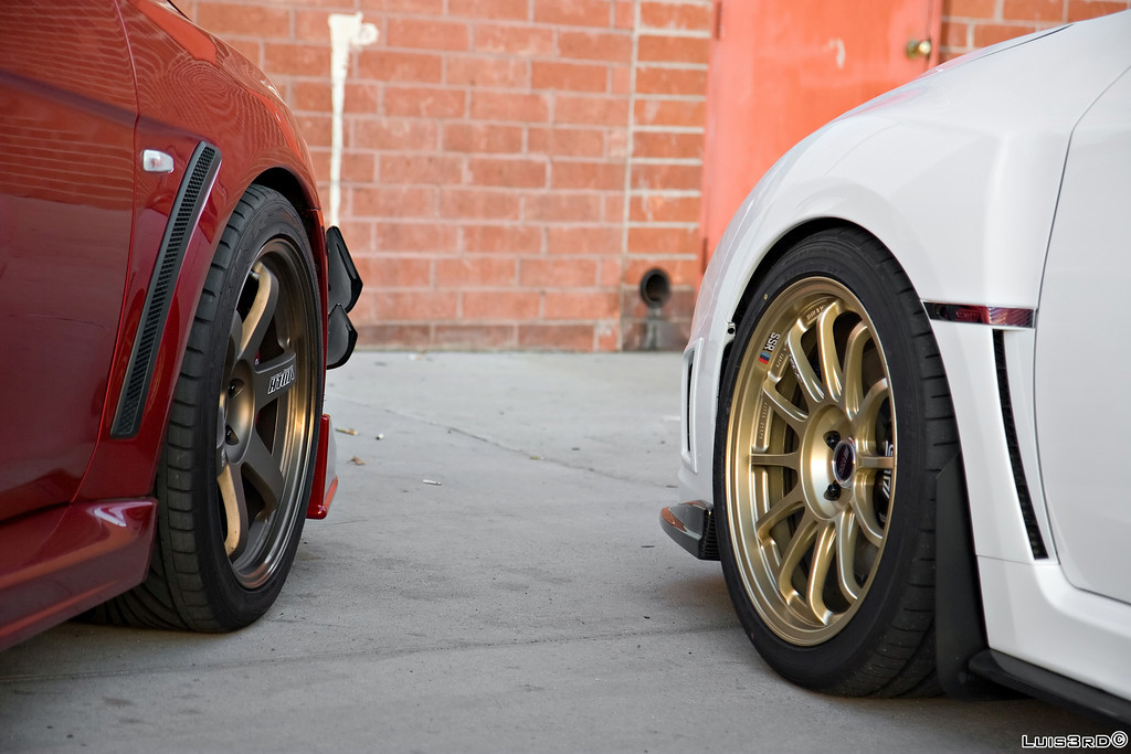 photo 5 Mitsubishi Lancer Evolution custom wheels Rays Engineering Volk Racing TE37 18x9.5, ET +22, tire size 275/35 R18. x ET