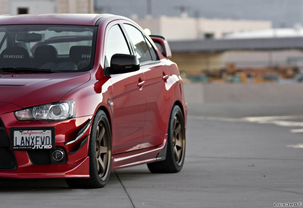 photo 6 Mitsubishi Lancer Evolution custom wheels Rays Engineering Volk Racing TE37 18x9.5, ET +22, tire size 275/35 R18. x ET