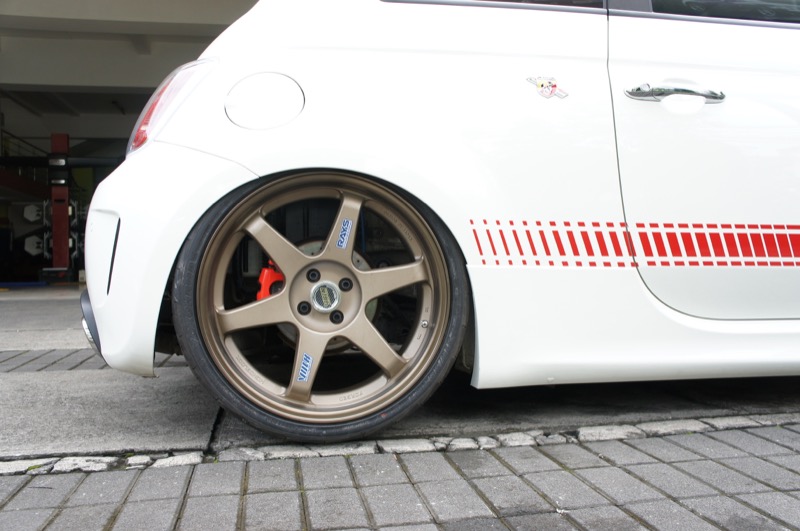 photo 6 FIAT 500 custom wheels Volk RACING TE37 19x, ET , tire size X R19. x ET 