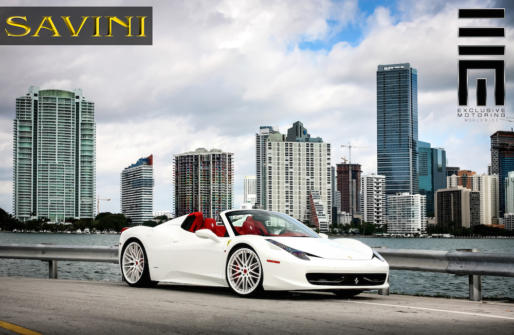 photo 4 Ferrari 458 Spider custom wheels Savini Forged SV25-C 21x9.0, ET , tire size 255/30 R21. 22x12.0 ET 335/25 R22