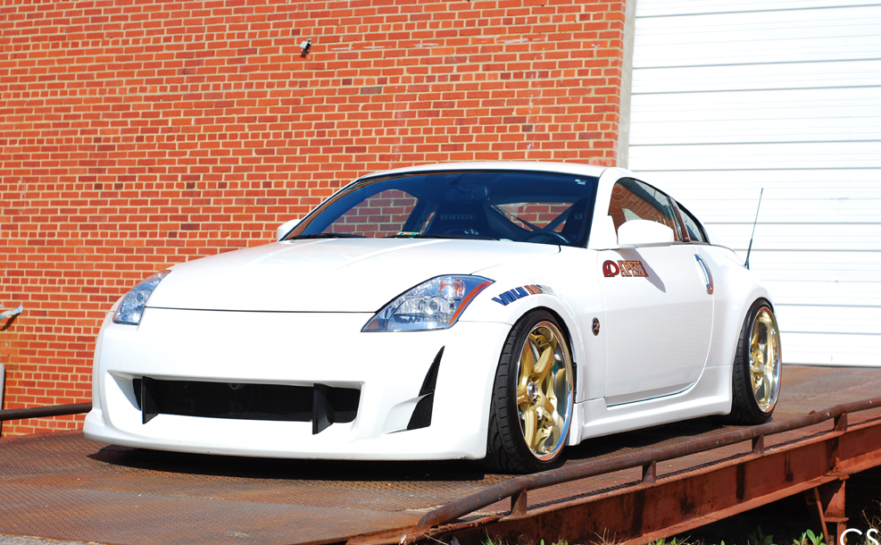 photo 2 Nissan 350Z custom wheels Rays Engineering Volk Racing GT-S 19x9.5, ET +2, tire size 255/30 R19. 19x10.5 ET-7 275/30 R19