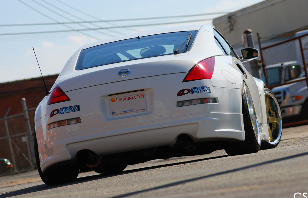 photo 5 Nissan 350Z custom wheels Rays Engineering Volk Racing GT-S 19x9.5, ET +2, tire size 255/30 R19. 19x10.5 ET-7 275/30 R19