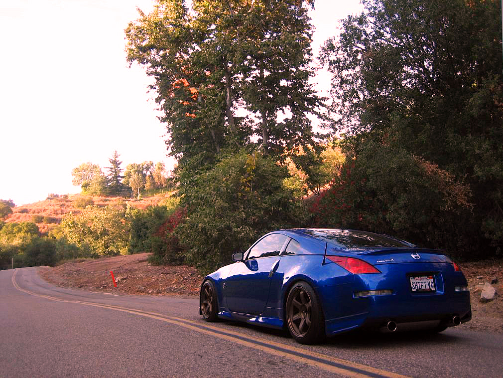 photo 5 Nissan 350Z custom wheels Rays Engineering Volk Racing TE37 18x9.5, ET +12, tire size 245/35 R18. 19x10.5 ET+15 275/35 R19