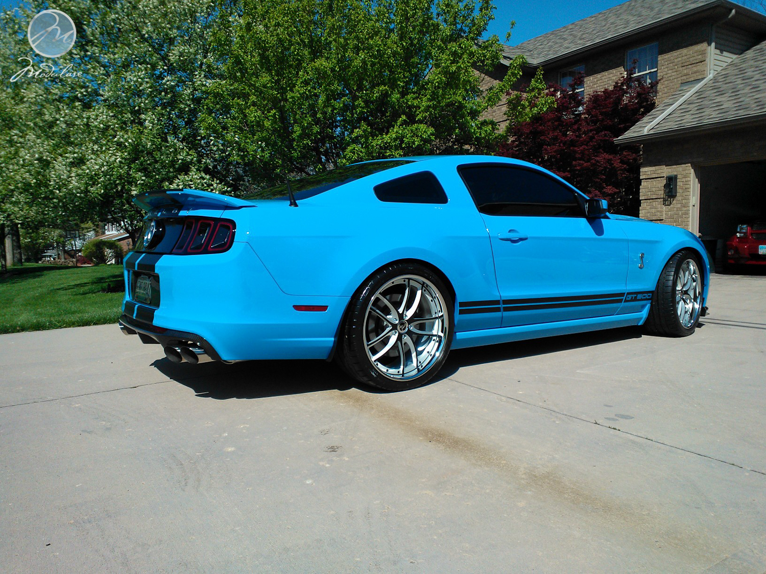 photo 6 Ford Shelby GT500 custom wheels Modulare M30 20x9.5, ET , tire size X R20. 21x10.5 ET