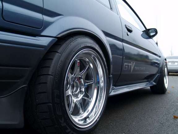 photo 2 Toyota Corolla custom wheels Weds MA86 15x8.5, ET -10, tire size 205/50 R15. 15x8.5 ET-13 