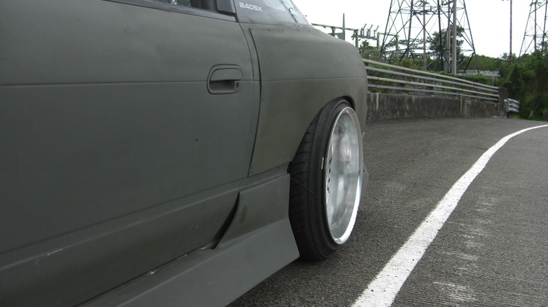 photo 2 Nissan S13 custom wheels Rays Engineering Victrix 18x11.0, ET -6, tire size 235/40 R18. 18x12.0 ET-14 245/40 R18