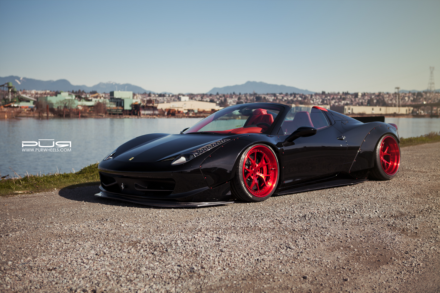 photo 2 Ferrari 458 Spider custom wheels PUR LG06 x, ET , tire size X R. x ET 