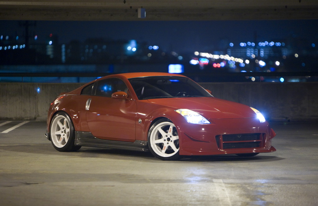 photo 1 Nissan 350Z custom wheels Rays Engineering Volk Racing TE37 19x9.5, ET +12, tire size 245/35 R19. 19x10.5 ET+12 275/35 R19