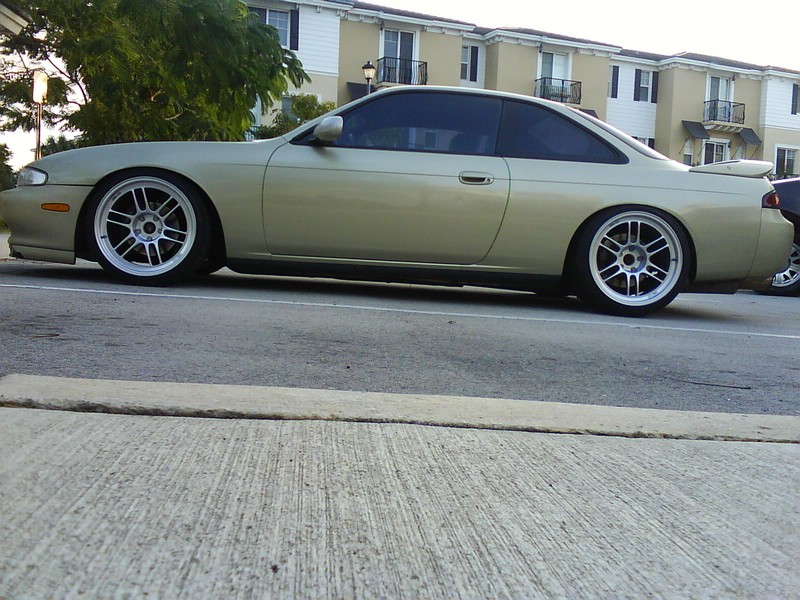 photo 1 Nissan S14 custom wheels Enkei RPF1 18x9.5, ET 0, tire size 225/35 R18. 18x10.5 ET0 245/35 R18