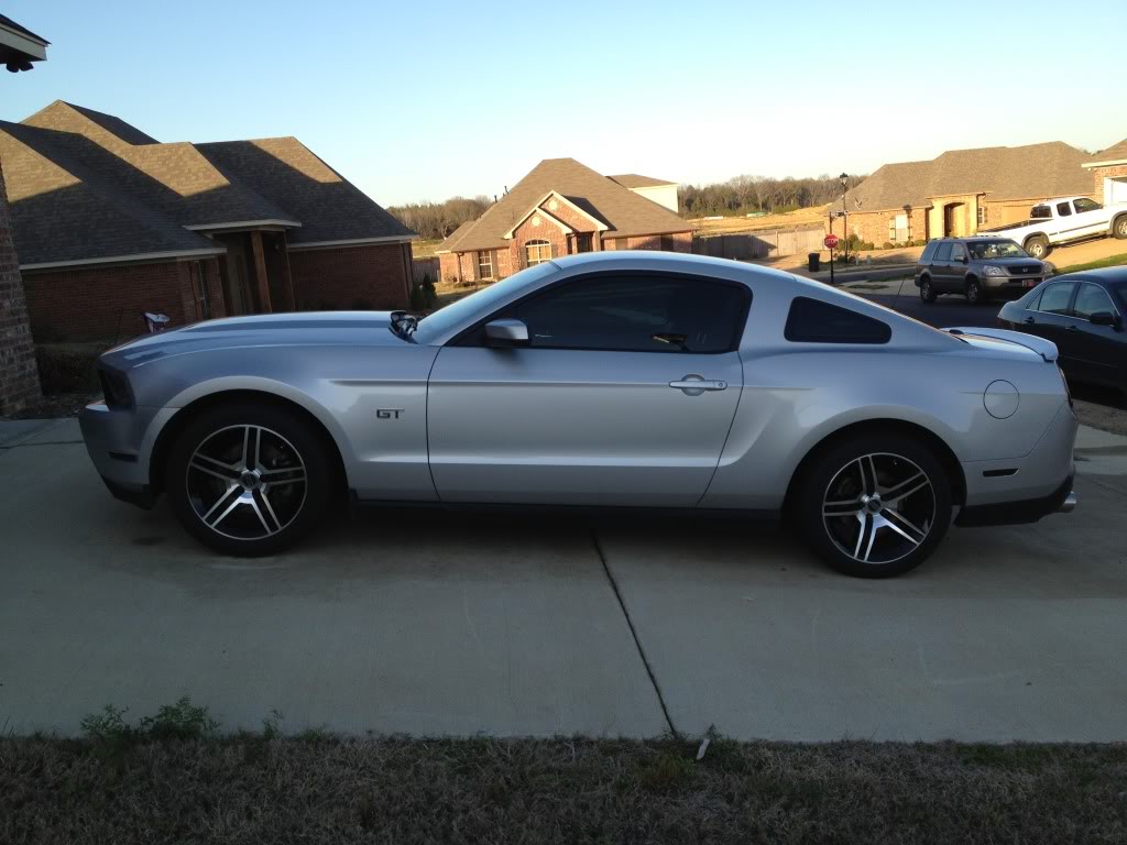 photo 6 Ford Mustang custom wheels AM Machined Black GT500 18x9.0, ET , tire size 255/45 R18. 18x10.0 ET 275/40 R18