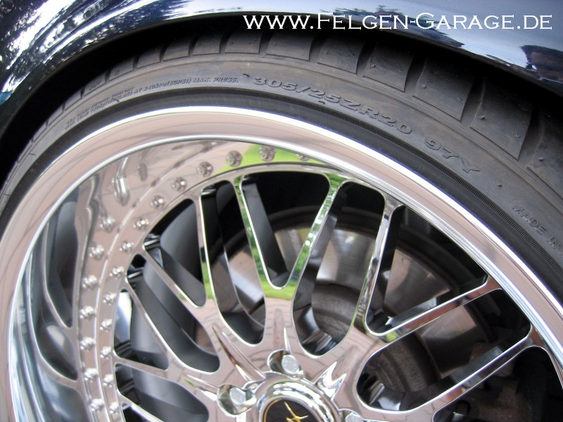 photo 8 BMW M5 custom wheels Work Rezax II 20x10.0, ET +10, tire size 255/30 R20. 20x11.5 ET+16 305/25 R20