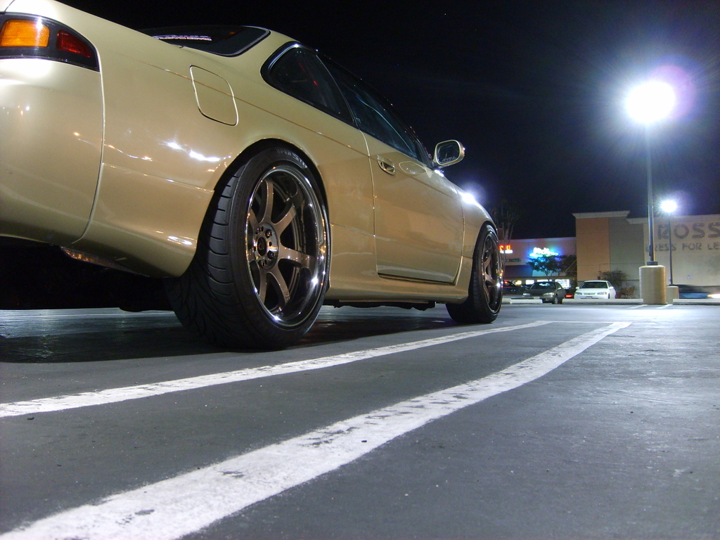 photo 5 Nissan S14 custom wheels Rays Engineering Gram Lights 57S-Pro 18x9.0, ET 0, tire size 225/40 R18. 18x10.0 ET+10 245/40 R18