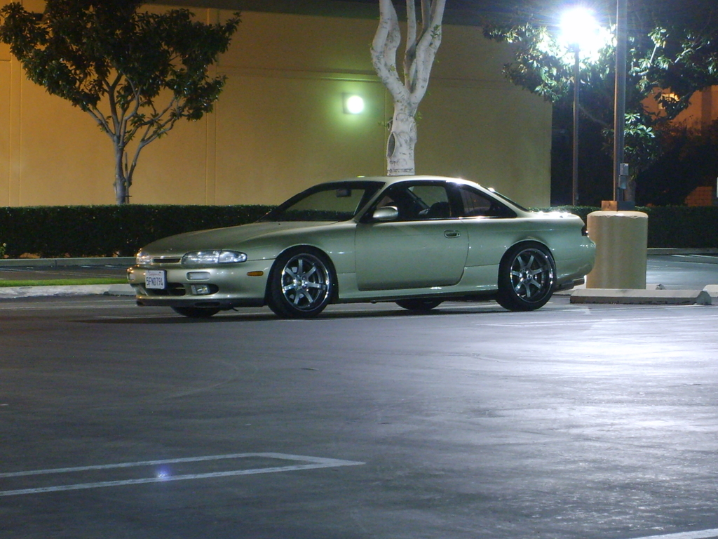 photo 9 Nissan S14 custom wheels Rays Engineering Gram Lights 57S-Pro 18x9.0, ET 0, tire size 225/40 R18. 18x10.0 ET+10 245/40 R18