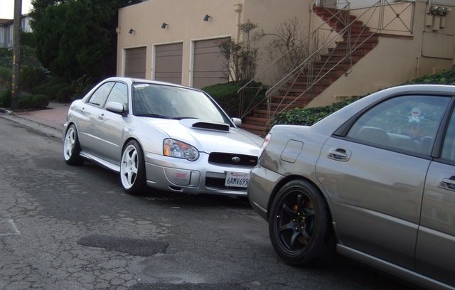 photo 2 Subaru Impreza WRX STi custom wheels SSR GT2 18x8.5, ET +23, tire size 225/40 R18. x ET 
