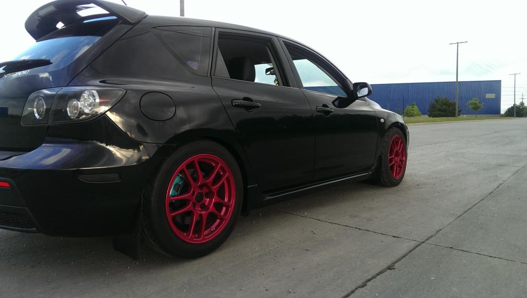 photo 1 Mazda MAZDASPEED3 custom wheels Enkei Evo 9 17x8.0, ET +38, tire size 235/45 R17. x ET
