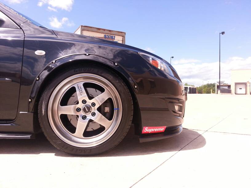 photo 1 Mazda MAZDASPEED3 custom wheels Cosmis Racing XT005R 18x9.0, ET +25, tire size 245/40 R18. x ET