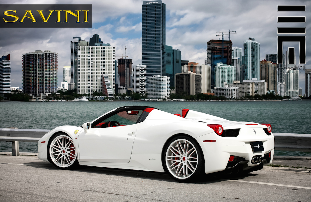 photo 2 Ferrari 458 Spider custom wheels Savini SV25-C 21x9.0, ET , tire size 255/30 R21. 22x12.0 ET 335/25 R22