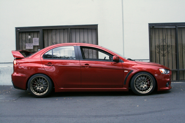 photo 1 Mitsubishi Lancer Evolution custom wheels Rays Engineering Volk Racing SE37K 18x10.5, ET +12, tire size 275/35 R18. x ET