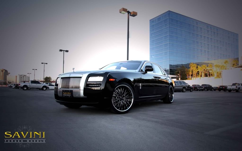 photo 2 Rolls-Royce Ghost custom wheels Savini Black di Forza BS-5 22x9.5, ET , tire size 265/35 R22. 22x10.5 ET 295/30 R22