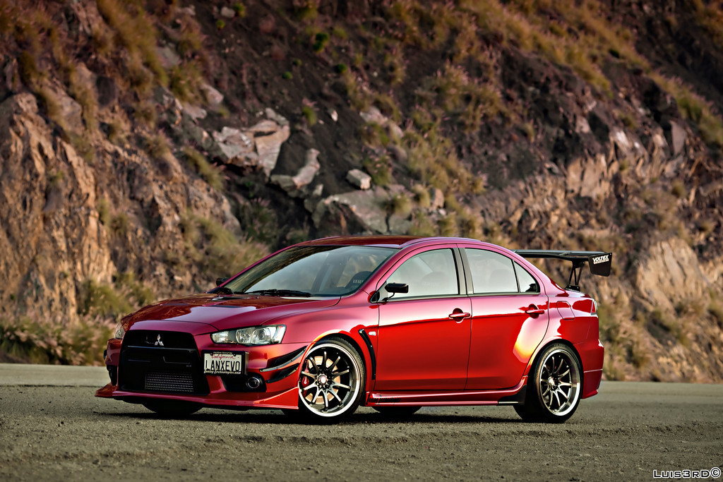photo 3 Mitsubishi Lancer Evolution custom wheels Rays Engineering Volk Racing CE28N 19x10.5, ET +22, tire size 275/35 R19. x ET