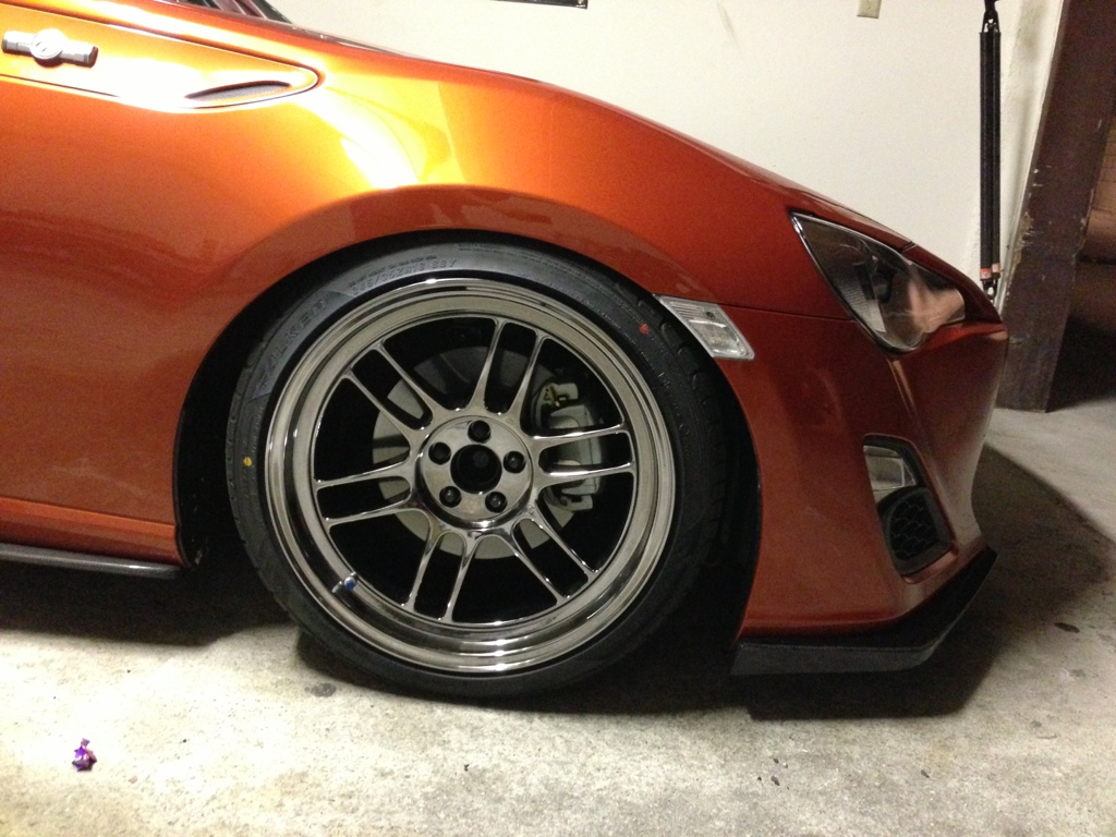 photo 1 Scion FR-S custom wheels Enkei RPF1 18x9.5, ET +38, tire size 245/35 R18. x ET