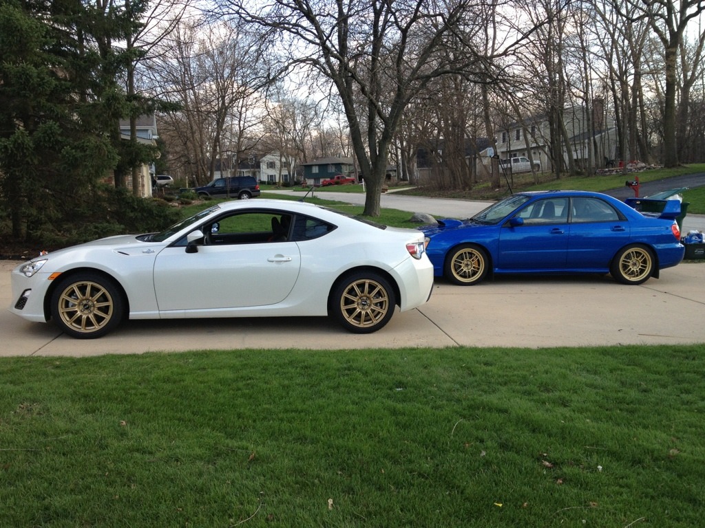 photo 1 Scion FR-S custom wheels OEM Subaru Impreza STi 17x7.5, ET +53, tire size X R17. x ET 