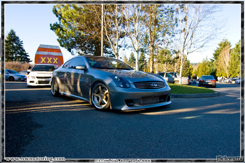 photo 3 Infiniti G35 custom wheels Rays Engineering Volk Racing SF-Challenge 19x9.5, ET +15, tire size 255/35 R19. 19x10.5 ET+23 285/35 R19