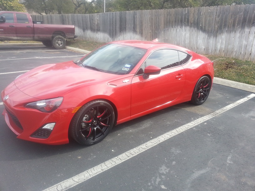photo 2 Scion FR-S custom wheels Traklite Angle 18x8.0, ET +35, tire size 225/40 R18. x ET