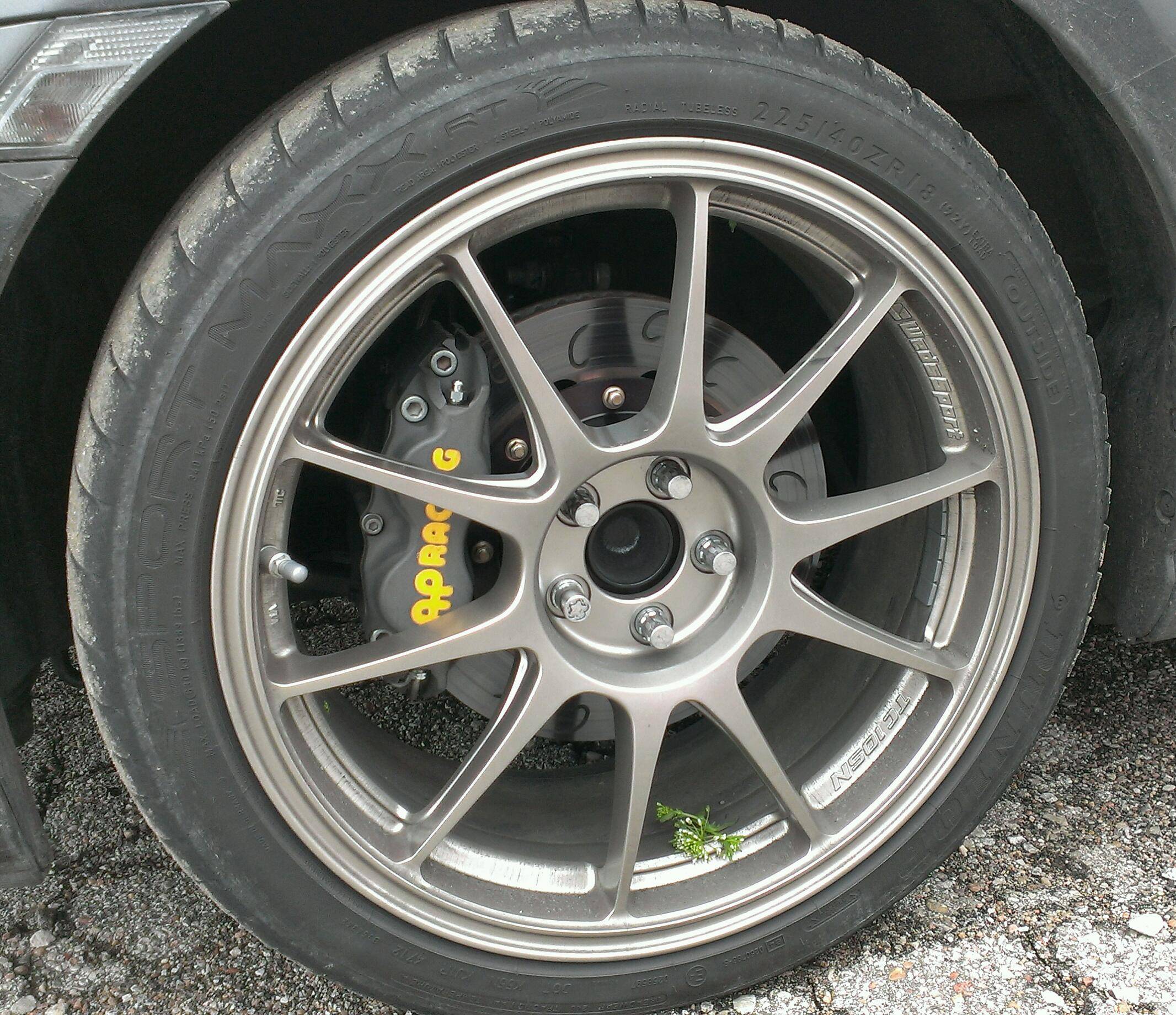 photo 3 Scion FR-S custom wheels WedsSport TC105N 18x8.0, ET +42, tire size 225/40 R18. x ET